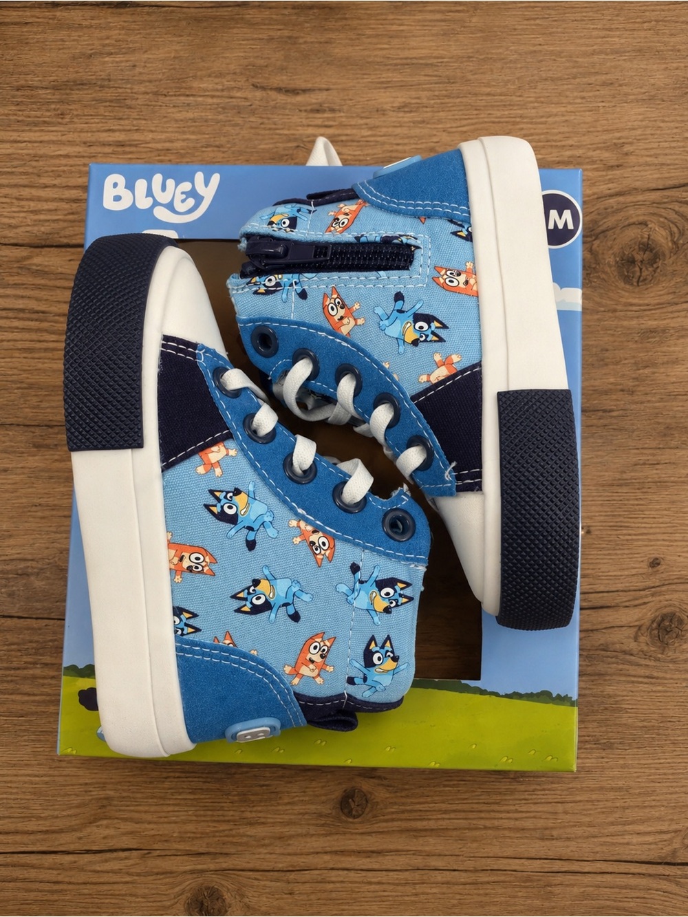 Bluey Light Blue Kids' High-Top Sneakers - Light Blue